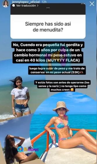 La cantante reveló que hasta el momento se ha practicado dos cirugías.