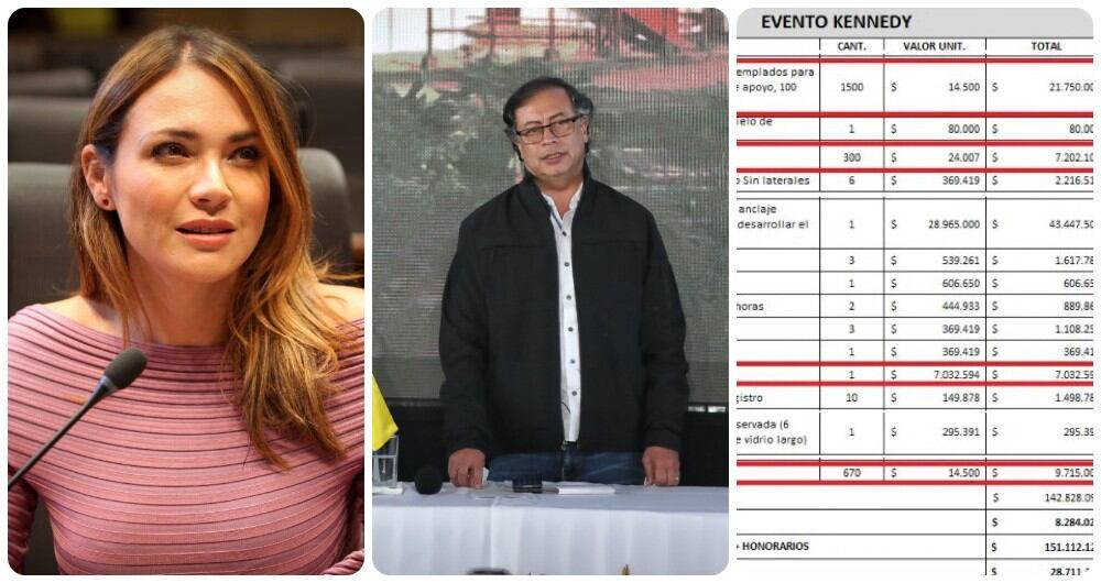 Carolina Arbeláez, Gustavo Petro y los costos de los eventos.