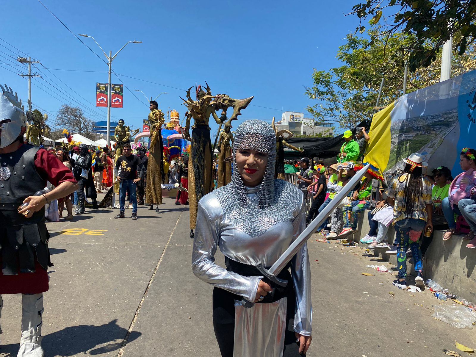 Una guerrera de la época medieval