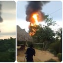 Erupción del volcán de lodo en San José de Mulatos