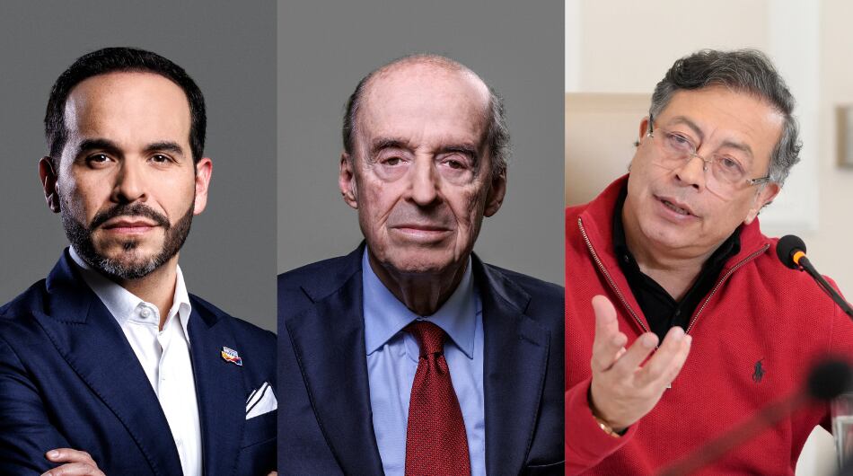 Abelardo de la Espriella, Álvaro Leyva y Gustavo Petro.