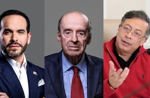 Abelardo de la Espriella, Álvaro Leyva y Gustavo Petro.