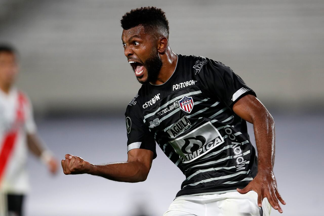 Miguel Borja cuando vistió los colores de Junior de Barranquilla.