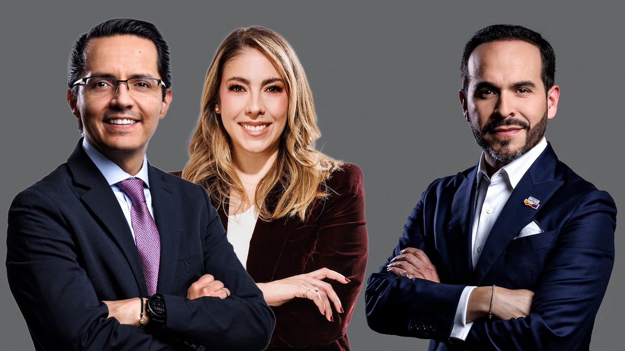 Yesid Lancheros, Juanita Gómez y el candidato presidencial Abelardo de la Espriella.