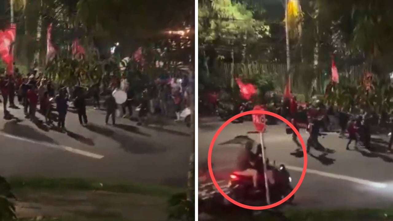 Momento exacto donde supuestos hinchas de Nacional emboscaron a los de América en Medellín