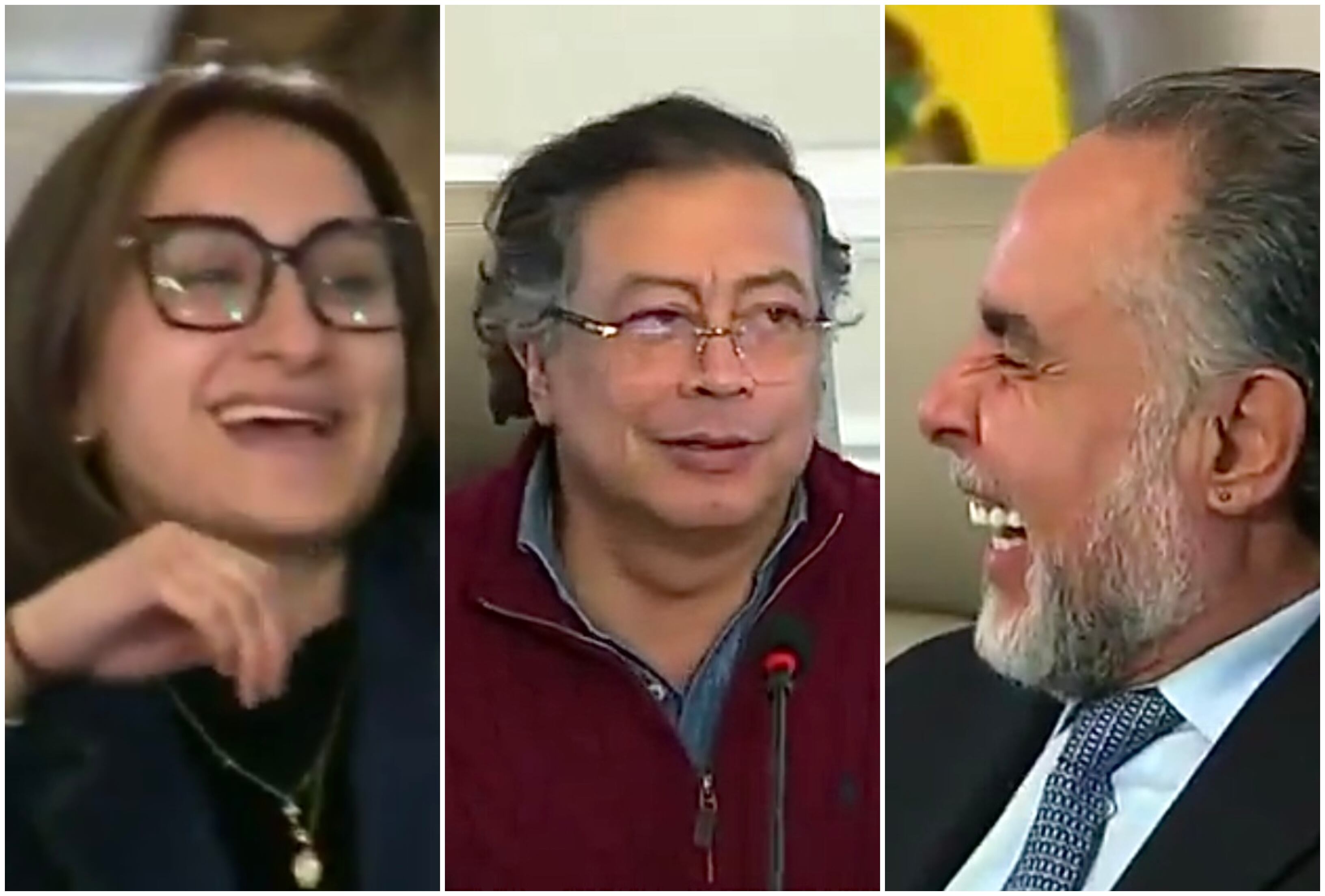 Laura Sarabia, Gustavo Petro y Armando Benedetti