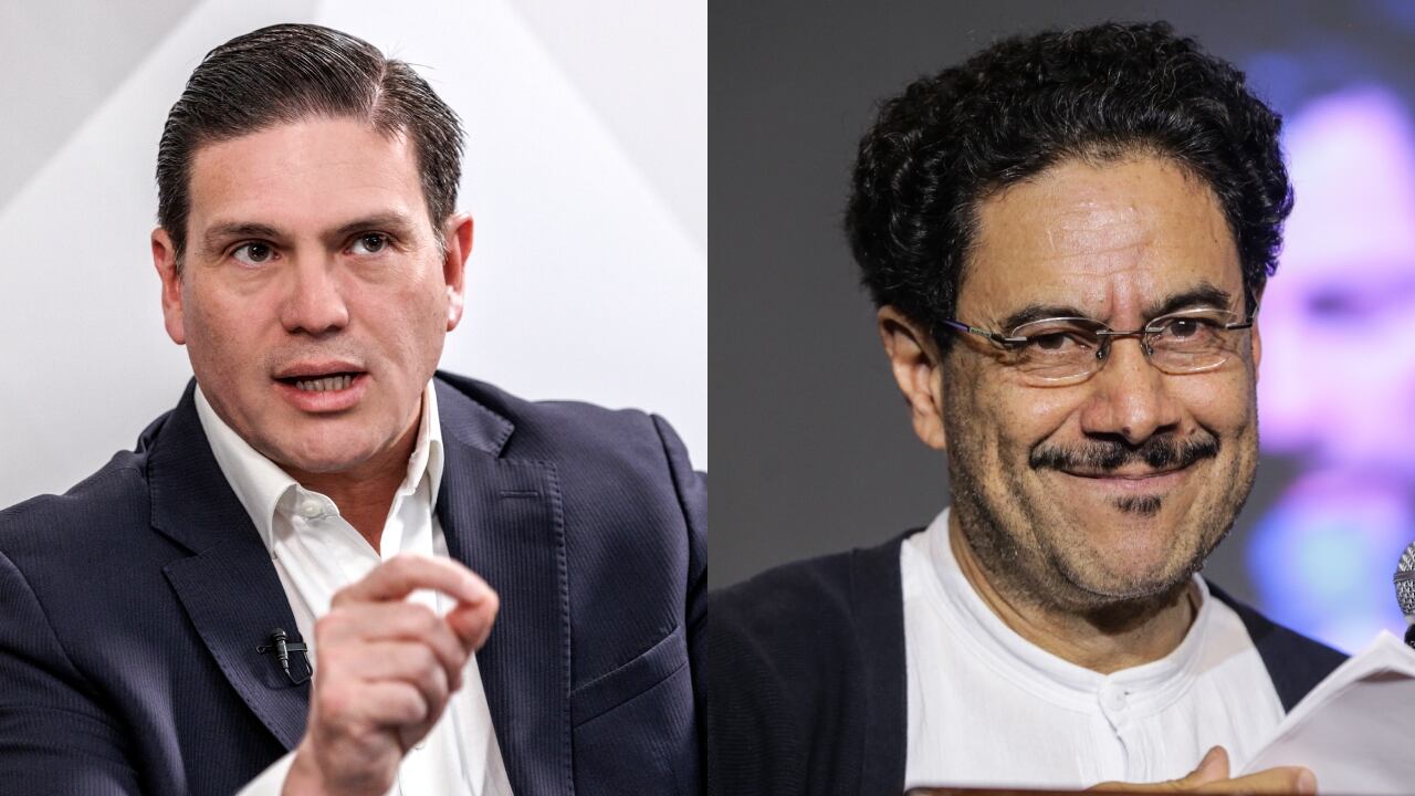 De izquierda a derecha: Juan Carlos Pinzón e Iván Cepeda, aspirantes presidenciales