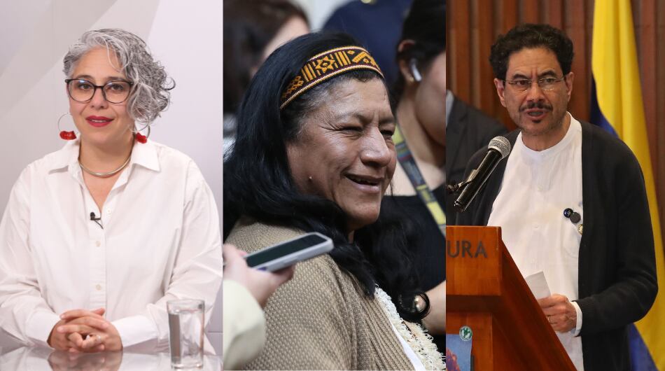 María José Pizarro, Aída Quilcué e Iván Cepeda.