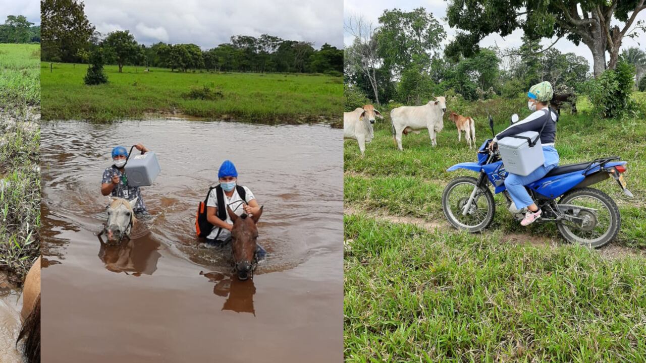 Liliana y Aurora, vacunadoras de Arauquita