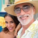 La pareja se mostró emocionada con la aparición de la actriz en una de las pantallas de Times Square.