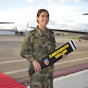 Íngrid Arango Calderón, primera mujer al comando de una aeronave del Ejército.
