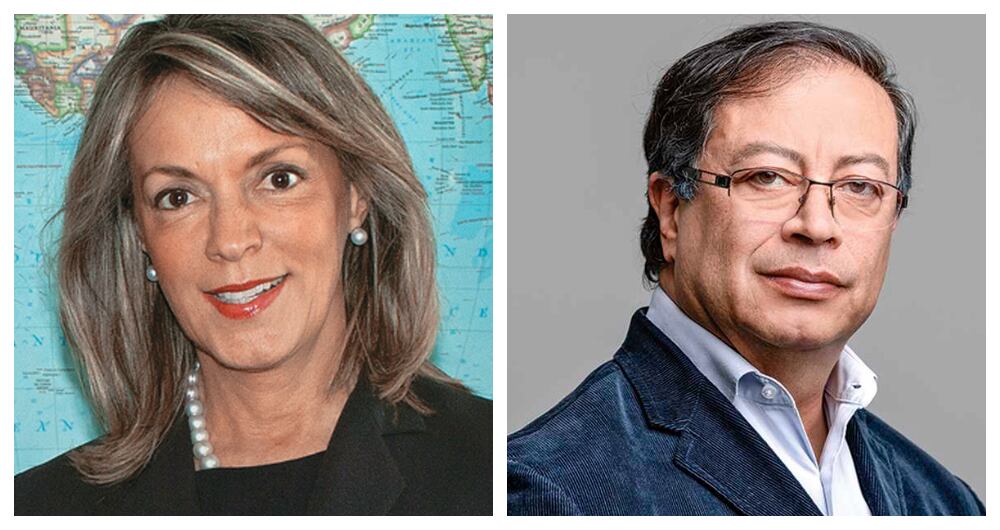 María Emma Mejía y Gustavo Petro.