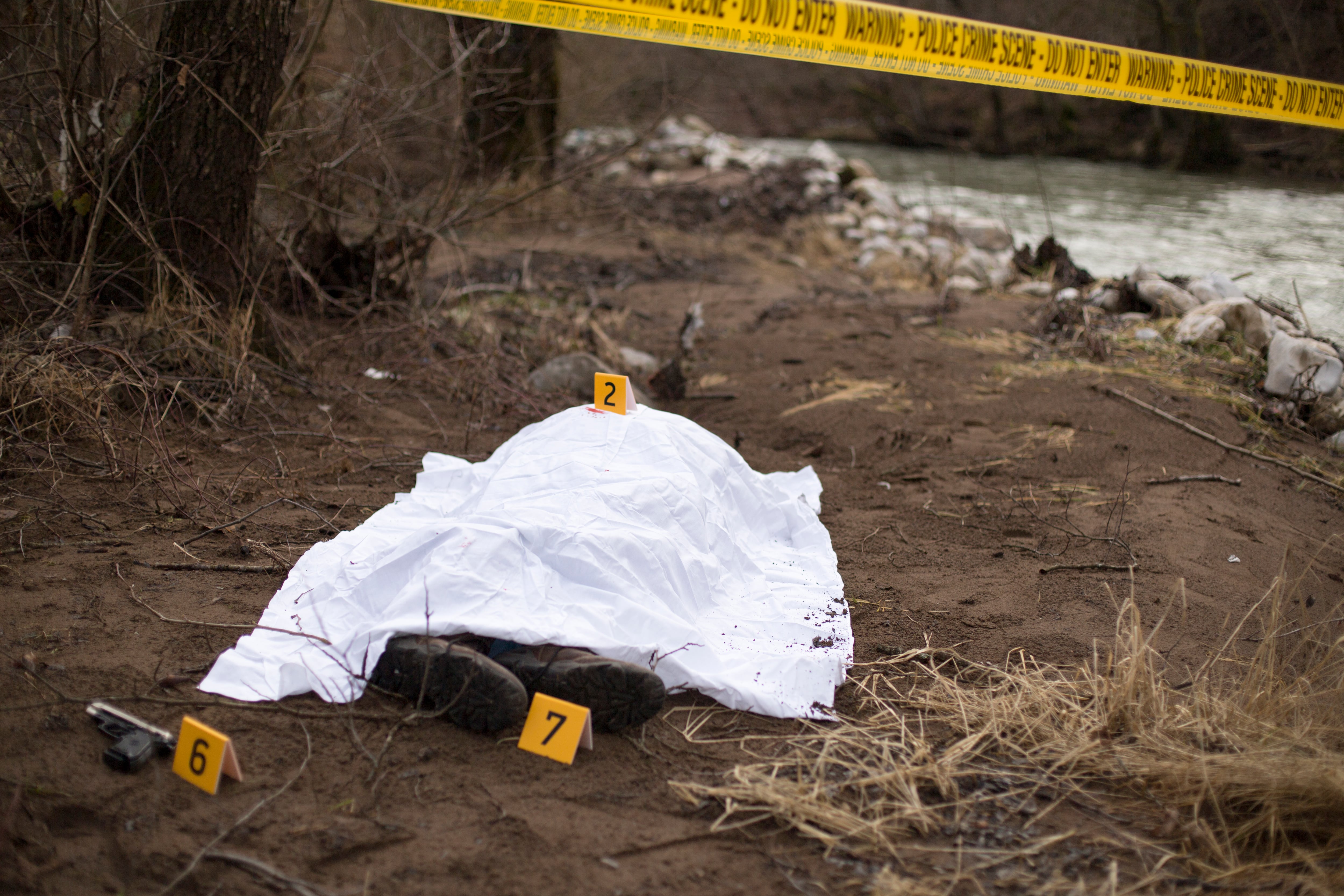 Escena del crimen, cadaver