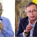 El gobernador del Cauca, Elías Larrahondo, y el presidente Gustavo Petro.