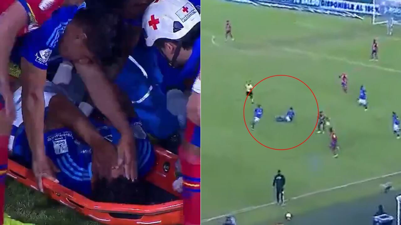 Juan Carlos Pereira cayó al suelo tras sentir un dolor fuerte en una de sus piernas