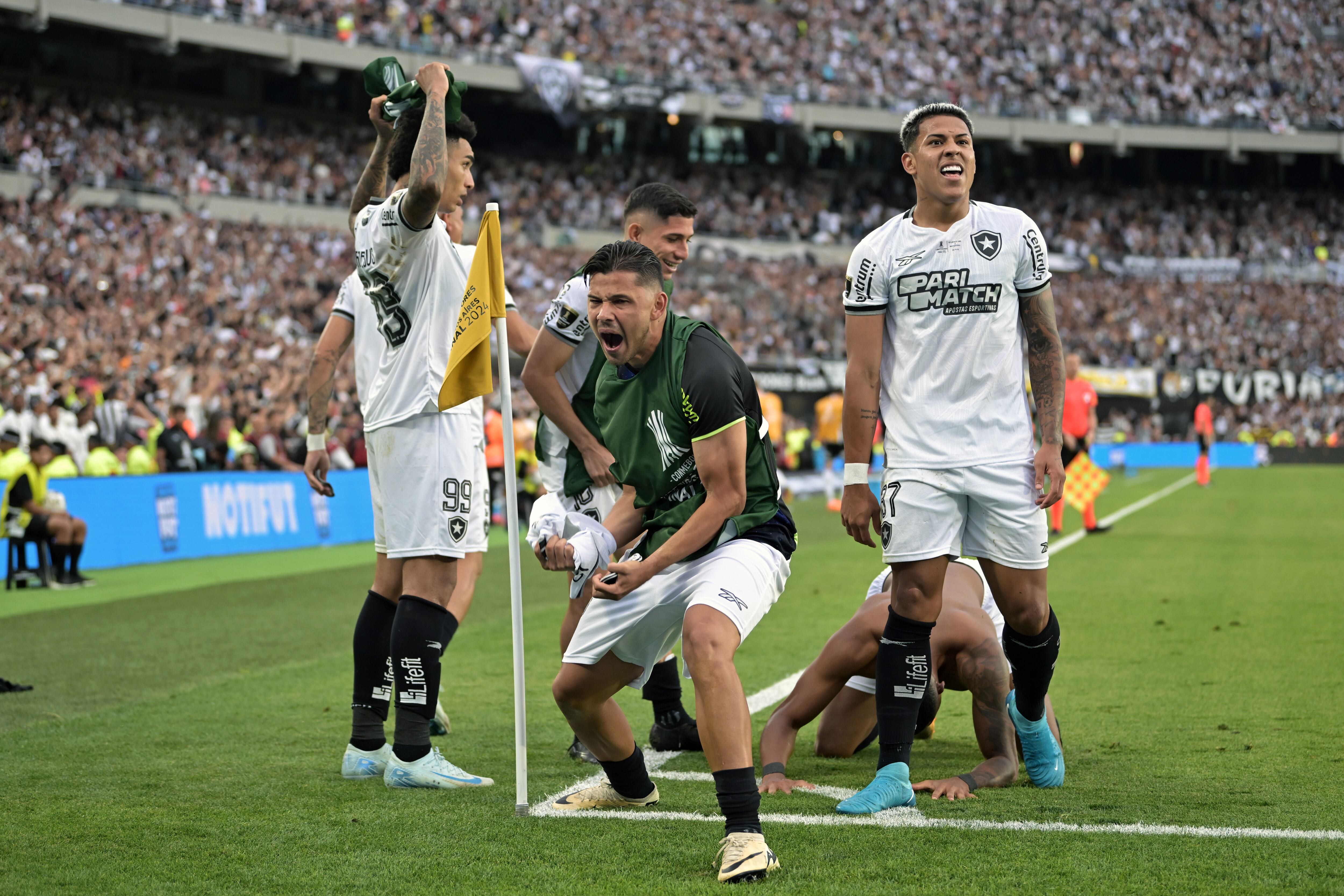 Botafogo celebrando el último tanto del compromiso.