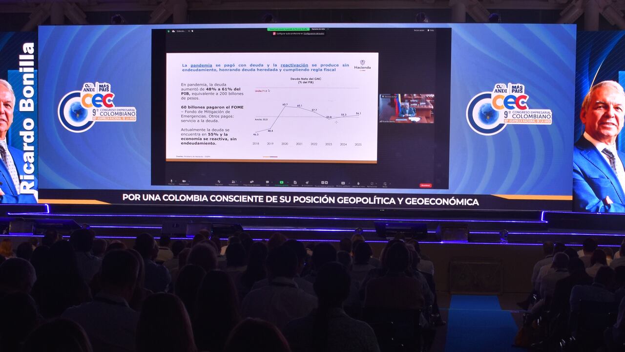 Ministro de Hacienda Ricardo Bonilla, en el Congreso Empresarial de la ANDI en Medellín