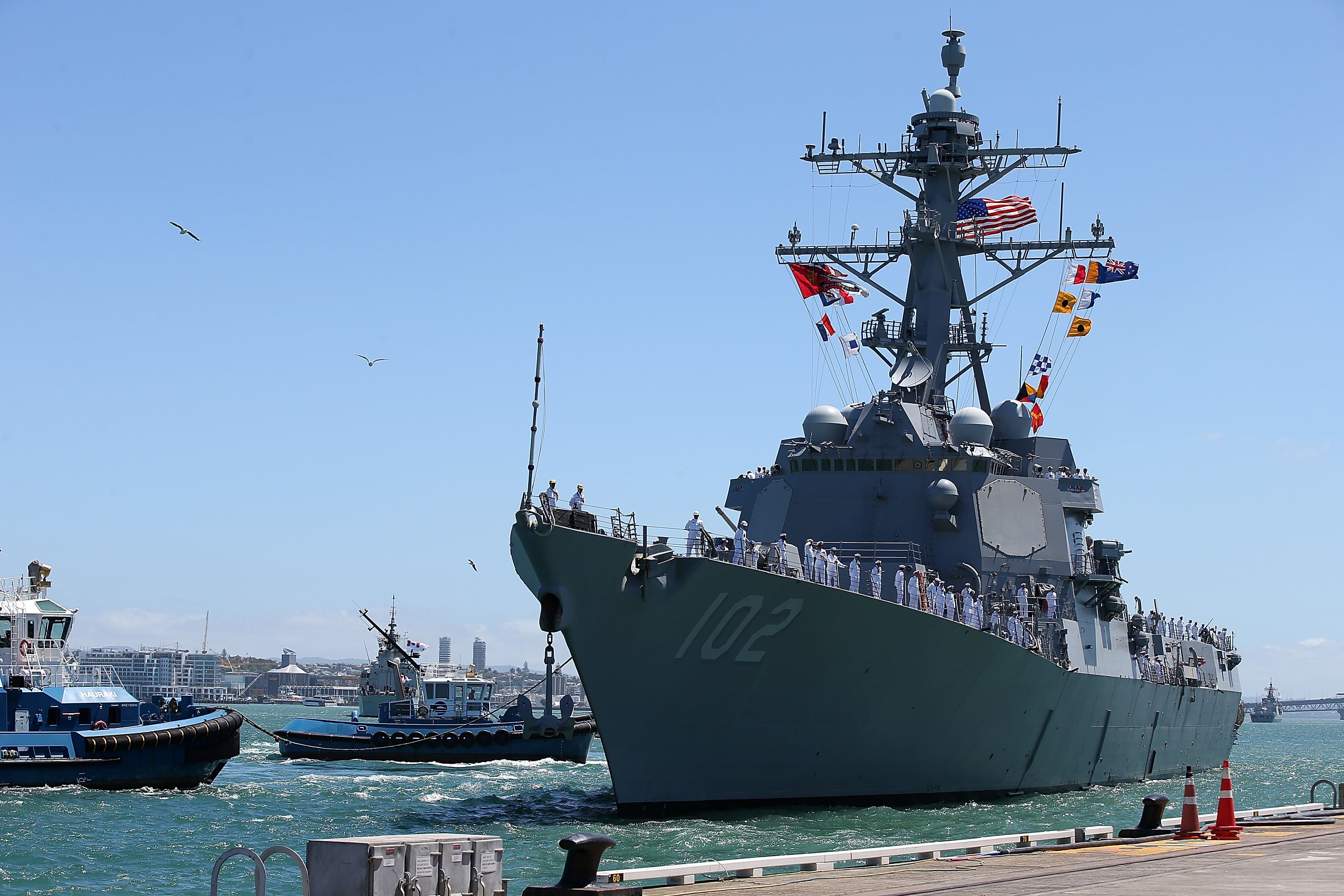 USS Sampson de la armada de Estados Unidos.