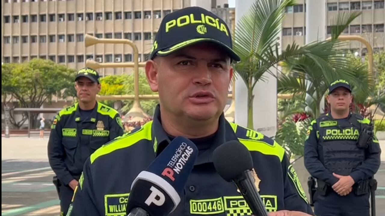 CR. WILLIAM QUINTERO Comandante de la Policía Metropolitana Santiago de Cali