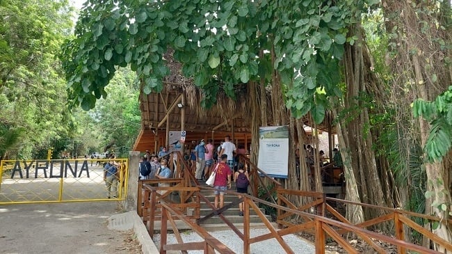 Entrada al Parque Tayrona en Santa Marta.
