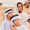 Shakira de vacaciones en Dubai en compañía de sus hijos, Sasha y Milán.