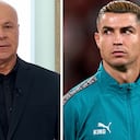 Carlos Antonio Vélez (izq.) opinó sobre la decisión de Cristiano Ronaldo (der.) de abandonar la selección de Portugal.