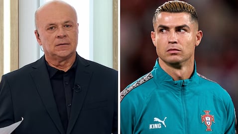 Carlos Antonio Vélez (izq.) opinó sobre la decisión de Cristiano Ronaldo (der.) de abandonar la selección de Portugal.