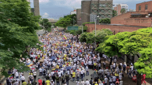 Marchas contra el gobierno Petro en Medellín