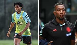 Juan Cuadrado y Carlos Cuesta en la Selección Colombia.