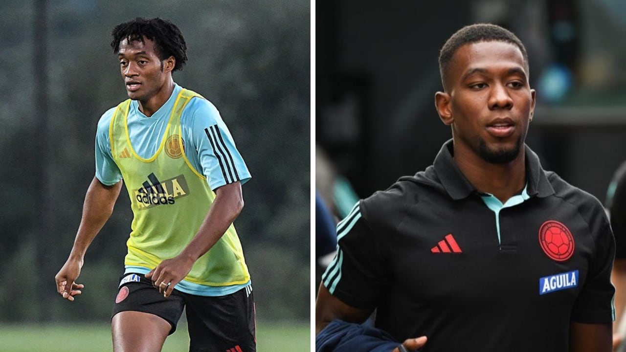 Juan Cuadrado y Carlos Cuesta en la Selección Colombia.