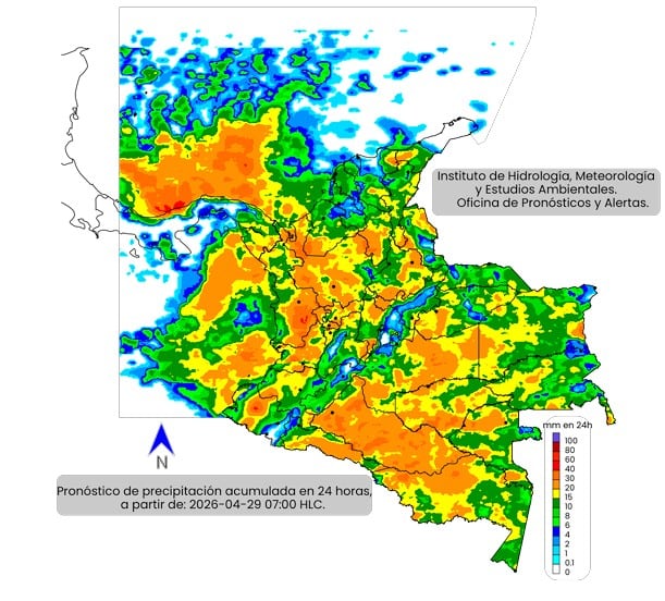 Pronóstico del tiempo miércoles 29 de abril