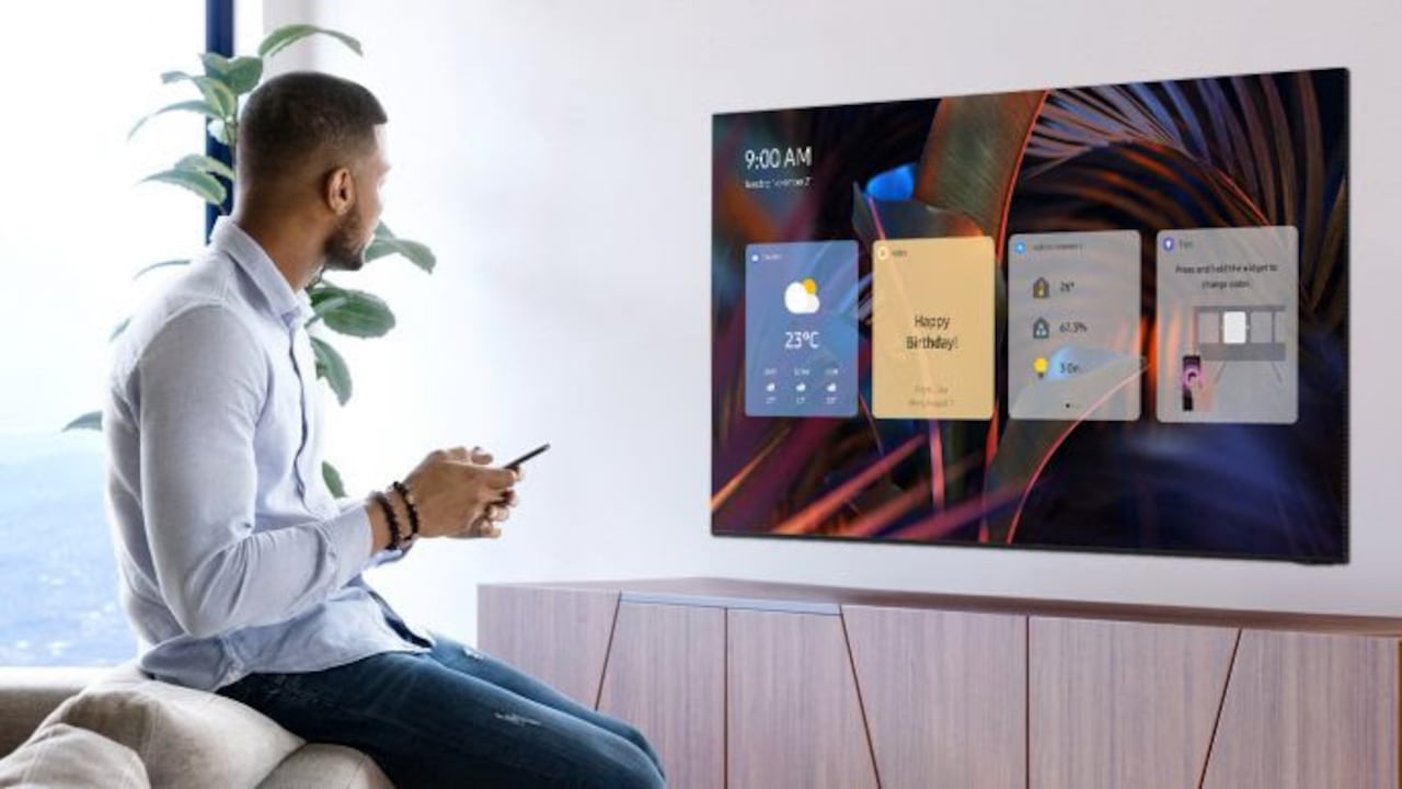 El celular se puede configurar para controlar el televisor.