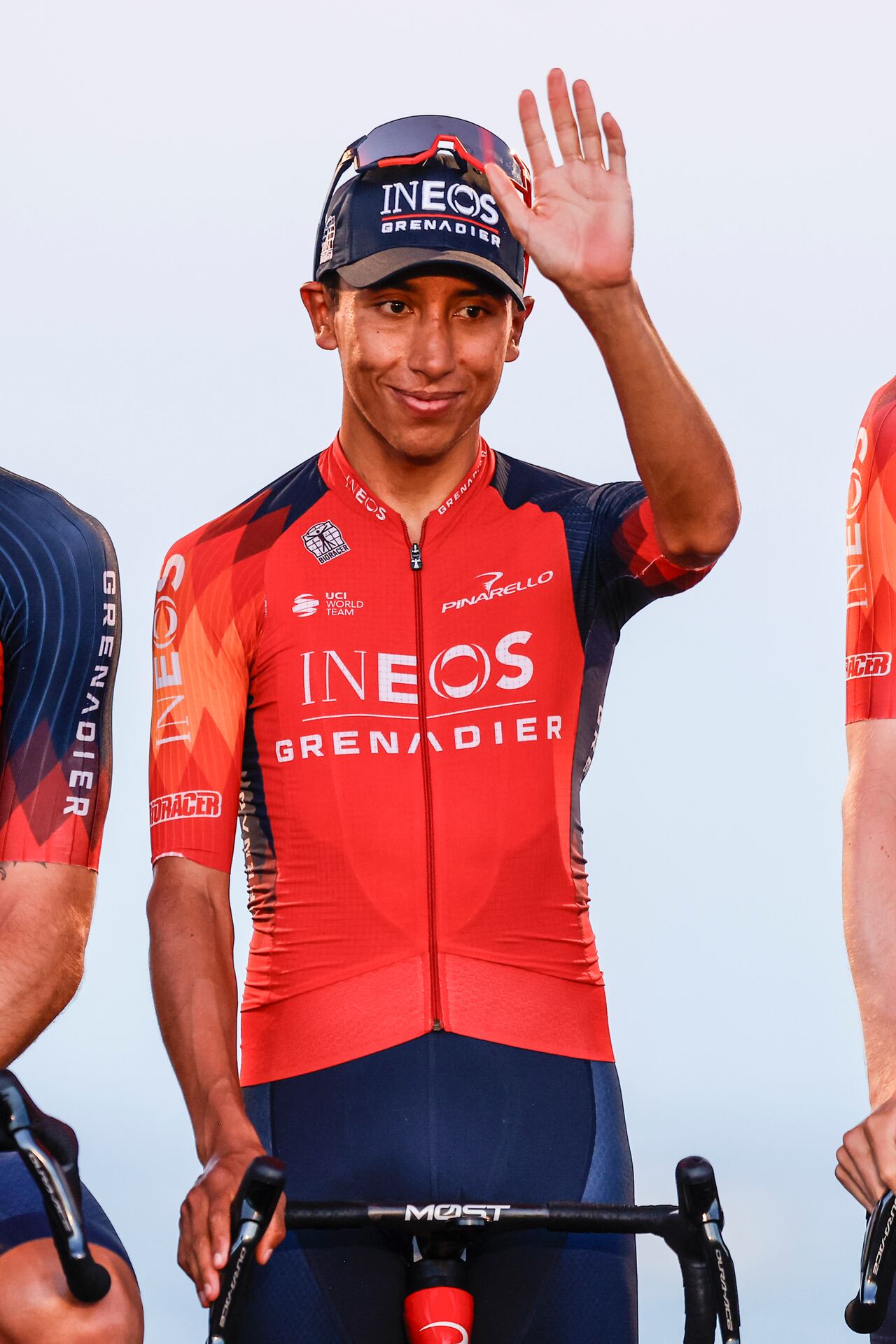 Egan Bernal of Ineos Grenadiers during the La Vuelta 23 Team Presentation of the 78th Tour of Spain 2023. on August 24, 2023 in Barcelona, Spain.  (Photo by Gongora/NurPhoto via Getty Images)
