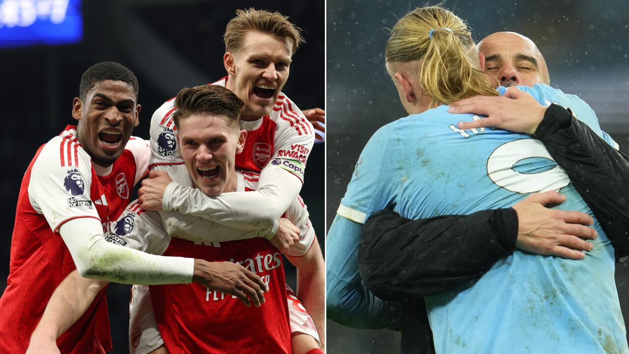 Arsenal y Manchester City, candidatos al título de la Premier League.