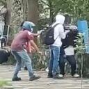 Encapuchados se enfrentaron con la fuerza pública en Popayán.