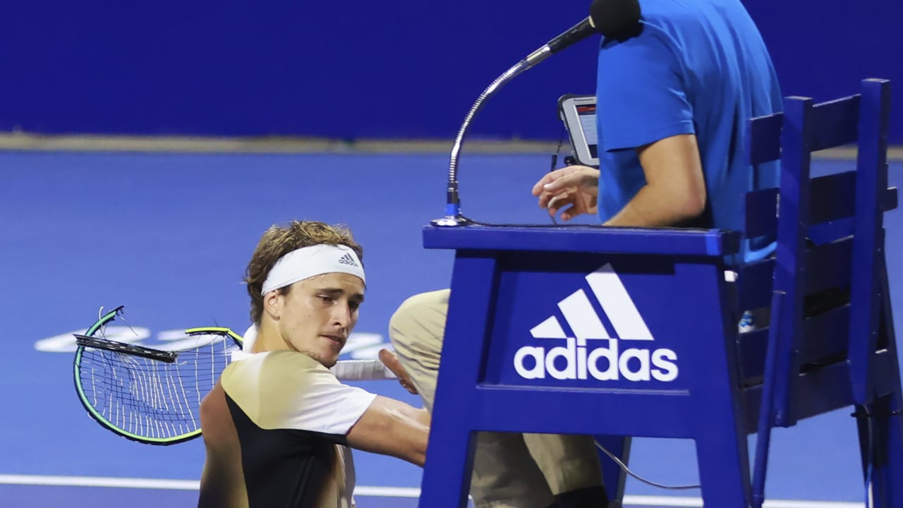 Zverev fue descalificado del torneo individual masculino que, después, quedó en manos de Rafael Nadal