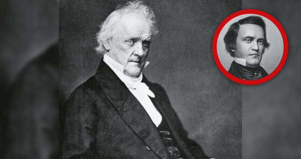James Buchanan no tuvo esposa, pero las malas lenguas decían que era gay y que tuvo una relación con William Rufus King, un político de la época. 