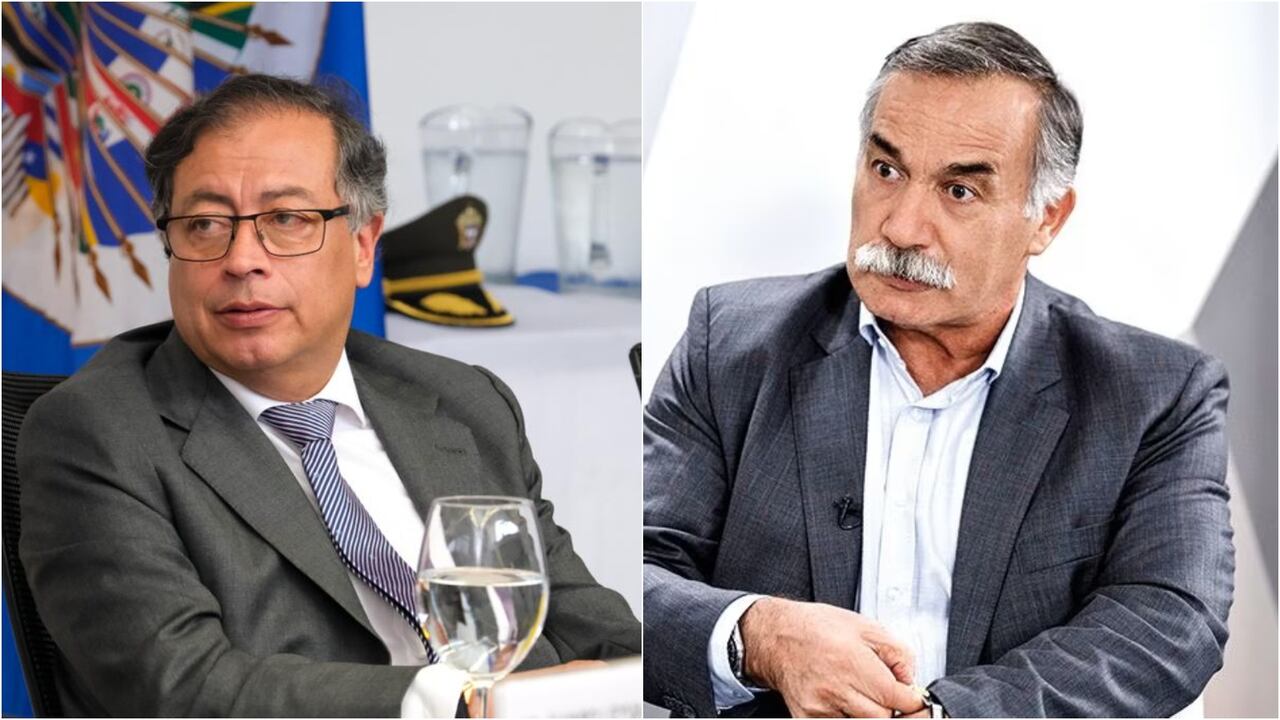 Gustavo Petro y general (r) Ricardo Díaz.