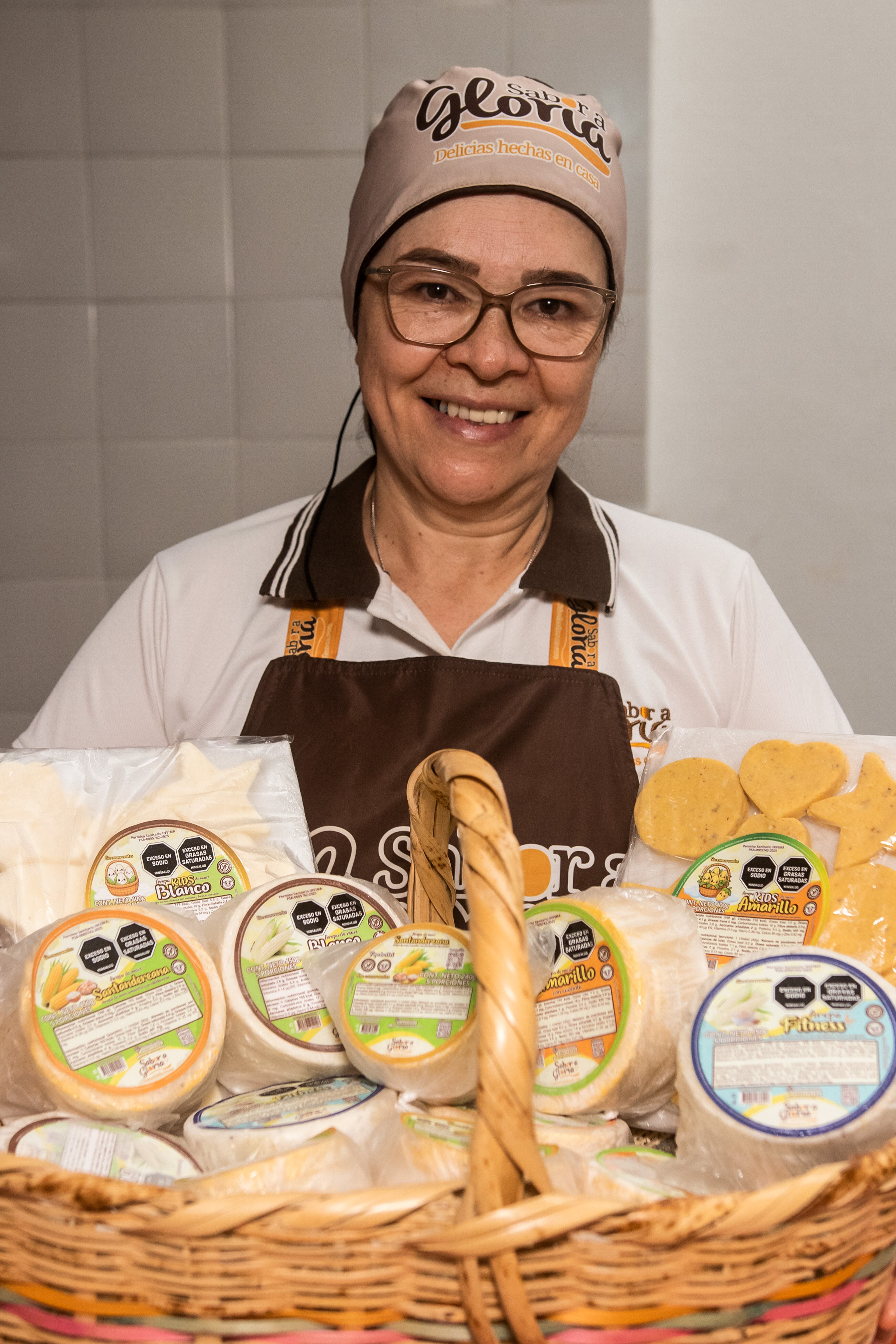 Gloria Amparo Pinto Prada, propietaria de Sabor a Gloria, en Santander, una de las empresarias beneficiadas