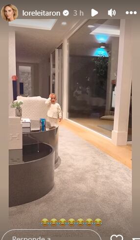 Jedidiah no soportó el balonazo de su papá. Foto: Instagram @loreleitaron.