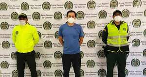 Momento en que las autoridades presentaron la captura de Ming Chuan Tu, en Barranquilla.