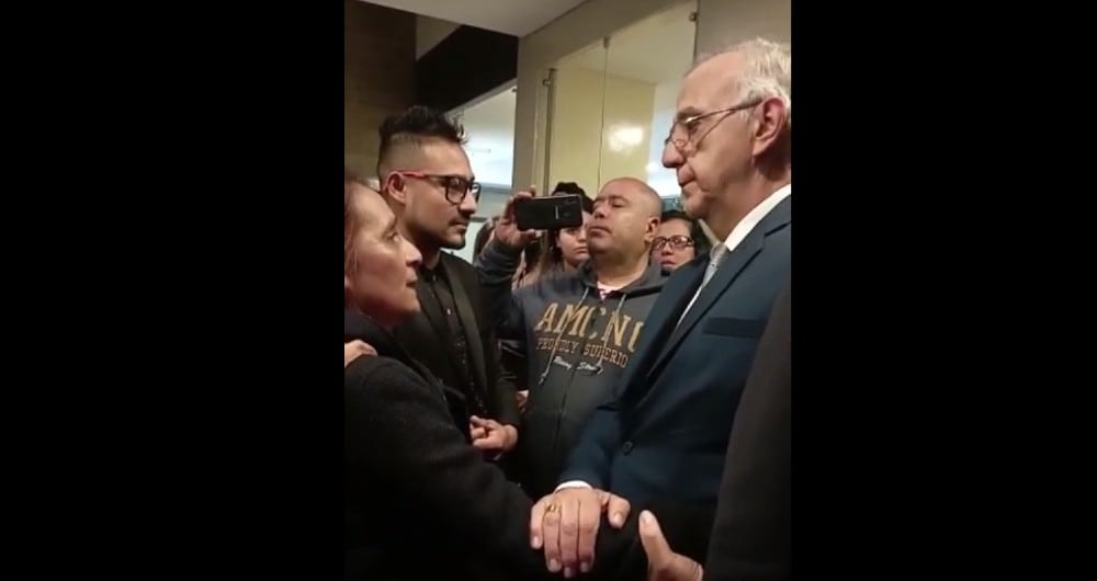 María Micaela Bohórquez le hizo un fuerte reclamo al ministro de Defensa, Iván Velásquez