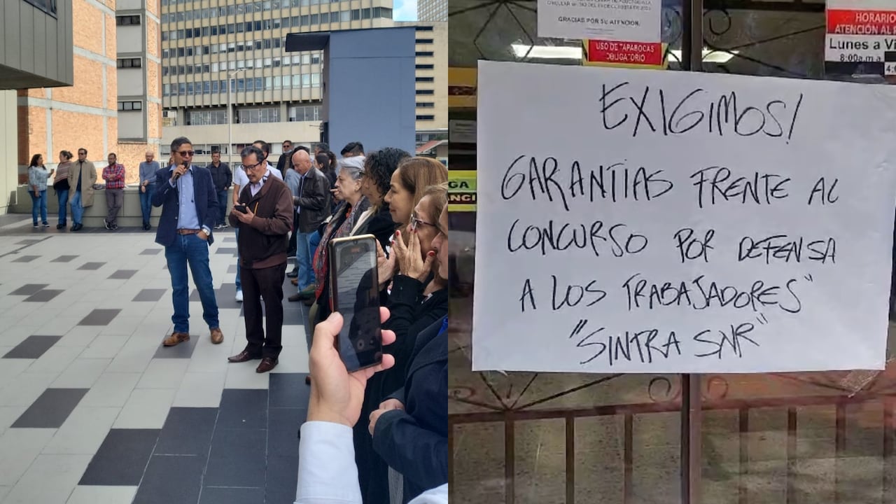 Sindicatos de la Superintendencia de Notariado y Registro protestan por convocatoria de nuevos funcionarios.