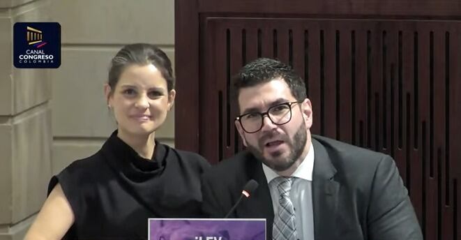 Senadora Andrea Padilla y el congresista Juan Carlos Losada.