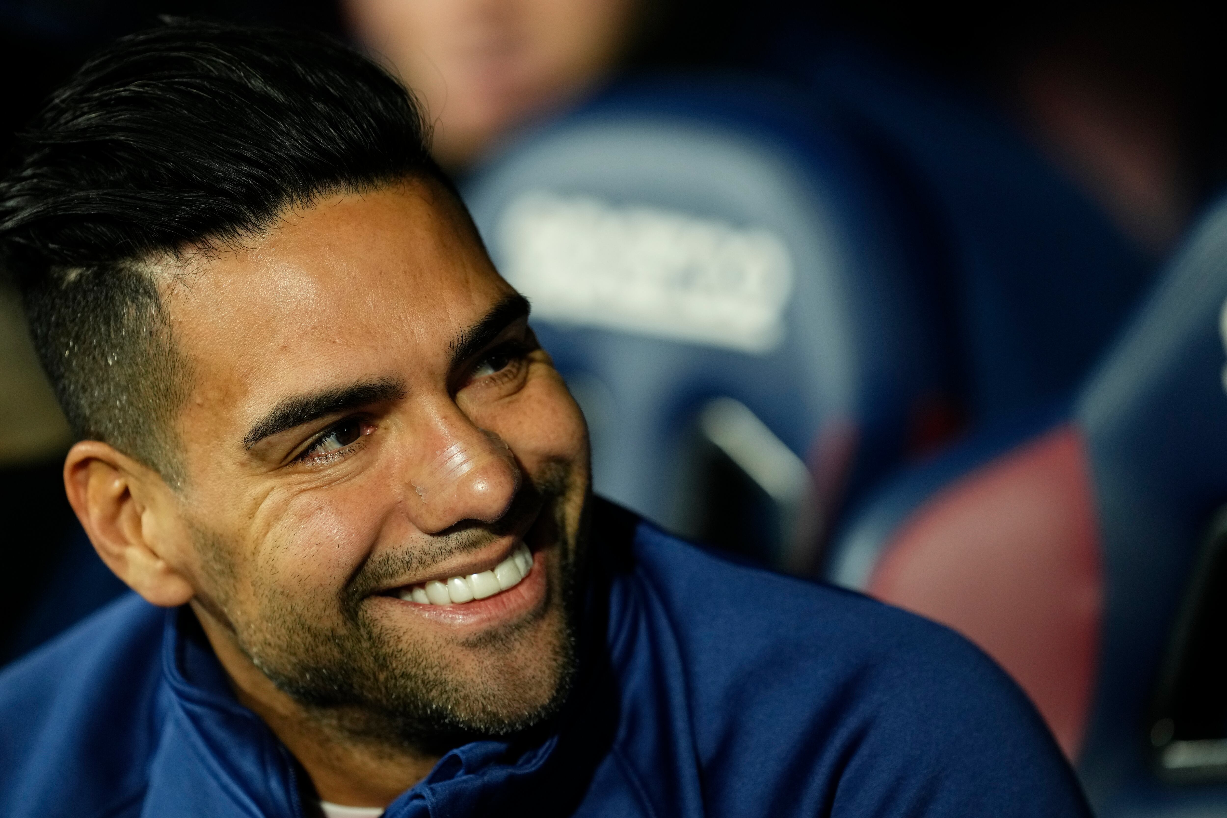 Radamel Falcao centre-forward of Rayo Vallecano and Colombia during the Copa Del Rey match between SD Huesca and Rayo Vallecano at Estadio El Alcoraz on January 6, 2024 in Huesca, Spain.  (Photo by Jose Breton/Pics Action/NurPhoto via Getty Images)