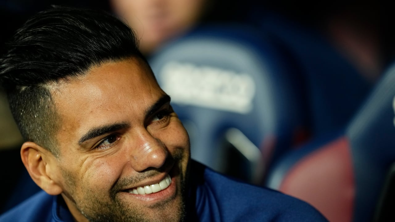 Radamel Falcao centre-forward of Rayo Vallecano and Colombia during the Copa Del Rey match between SD Huesca and Rayo Vallecano at Estadio El Alcoraz on January 6, 2024 in Huesca, Spain. (Photo by Jose Breton/Pics Action/NurPhoto via Getty Images)