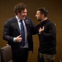 Reunión entre los presidentes de Ucrania, Volodimir Zelenski, y de Argentina, Javier Milei.