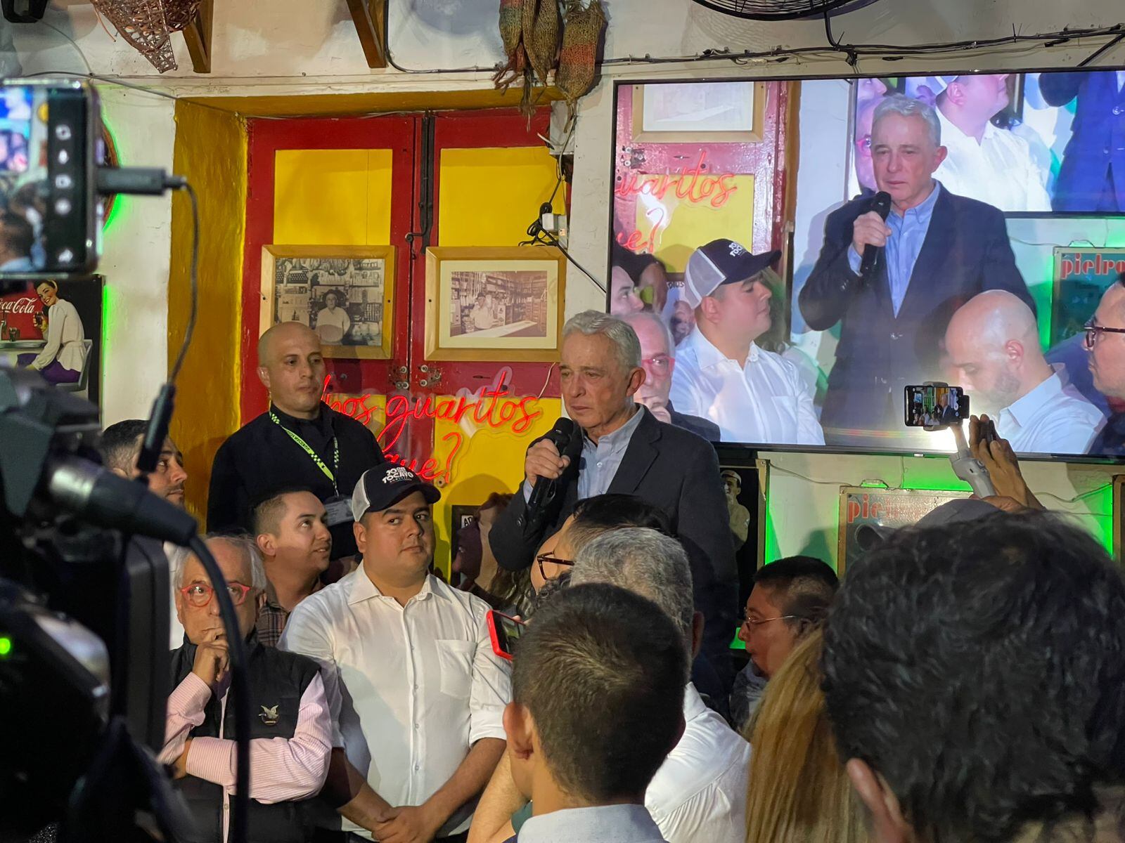 Expresidente Álvaro Uribe Vélez en Sabaneta, Antioquia.