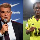 El presidente del FC Barcelona confesó su deseo por tener a Linda en sus filas
