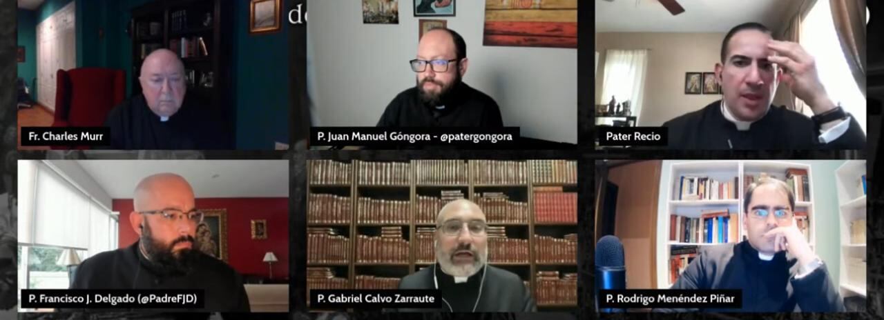 Los sacerdotes se refirieron al Papa Francisco en su reunión virtual